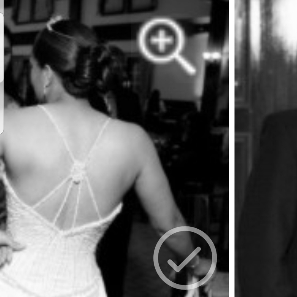 Ivory colored wedding gown